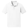 Sport-Tek Youth White PosiCharge RacerMesh Polo