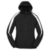 Sport-Tek Youth Black/White Fleece-Lined Colorblock Jacket