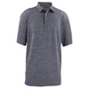 48-Hour Zusa Men's Steel/Black Heather Stripe Polo