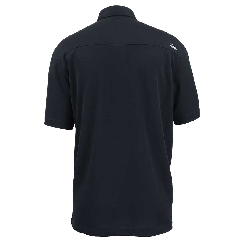 Zusa Men's Black Everyday Pique Polo