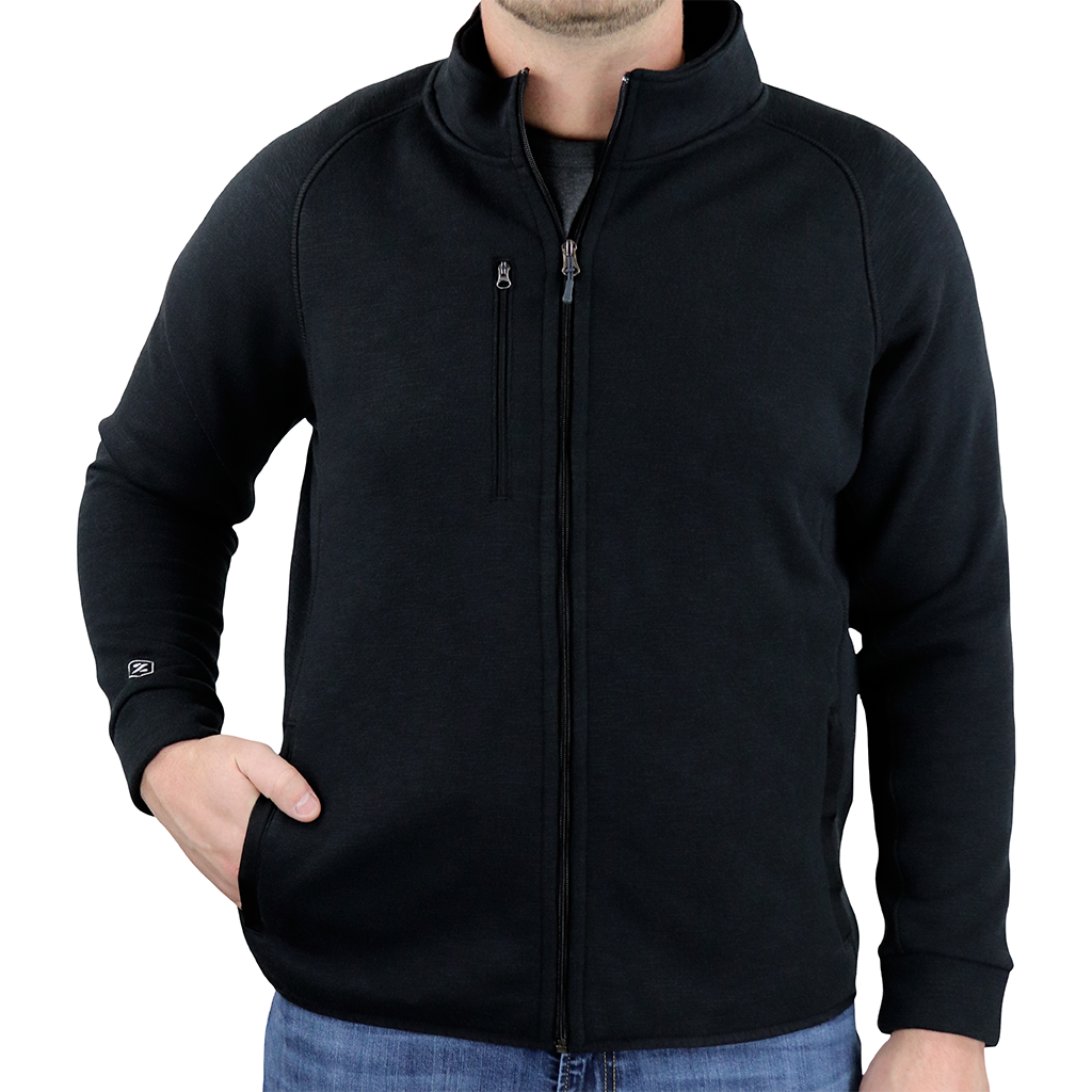 48-Hour Zusa Men's Black Midtown Fleece Full Zip