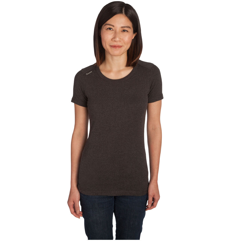 48-Hour Zusa Women's Black Heather Peachy Tee