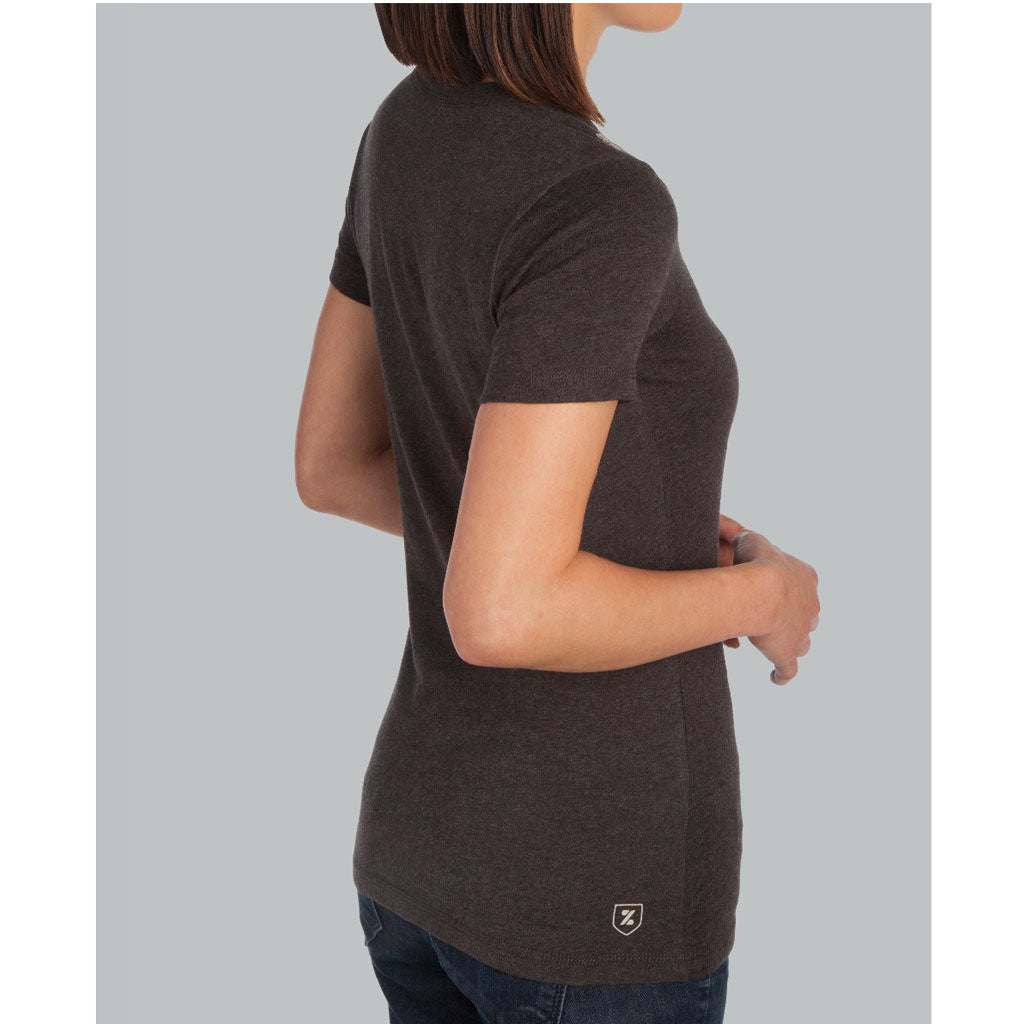 Zusa Women's Black Heather Peachy Tee