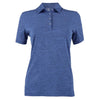 48-Hour Zusa Women's Vivid Blue/Navy Heather Stripe Polo