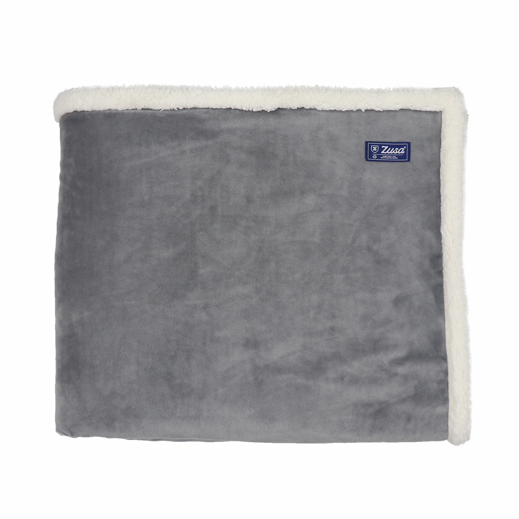 48-Hour Zusa Charcoal/Ivory Oversized Sherpa ZZZs Blanket