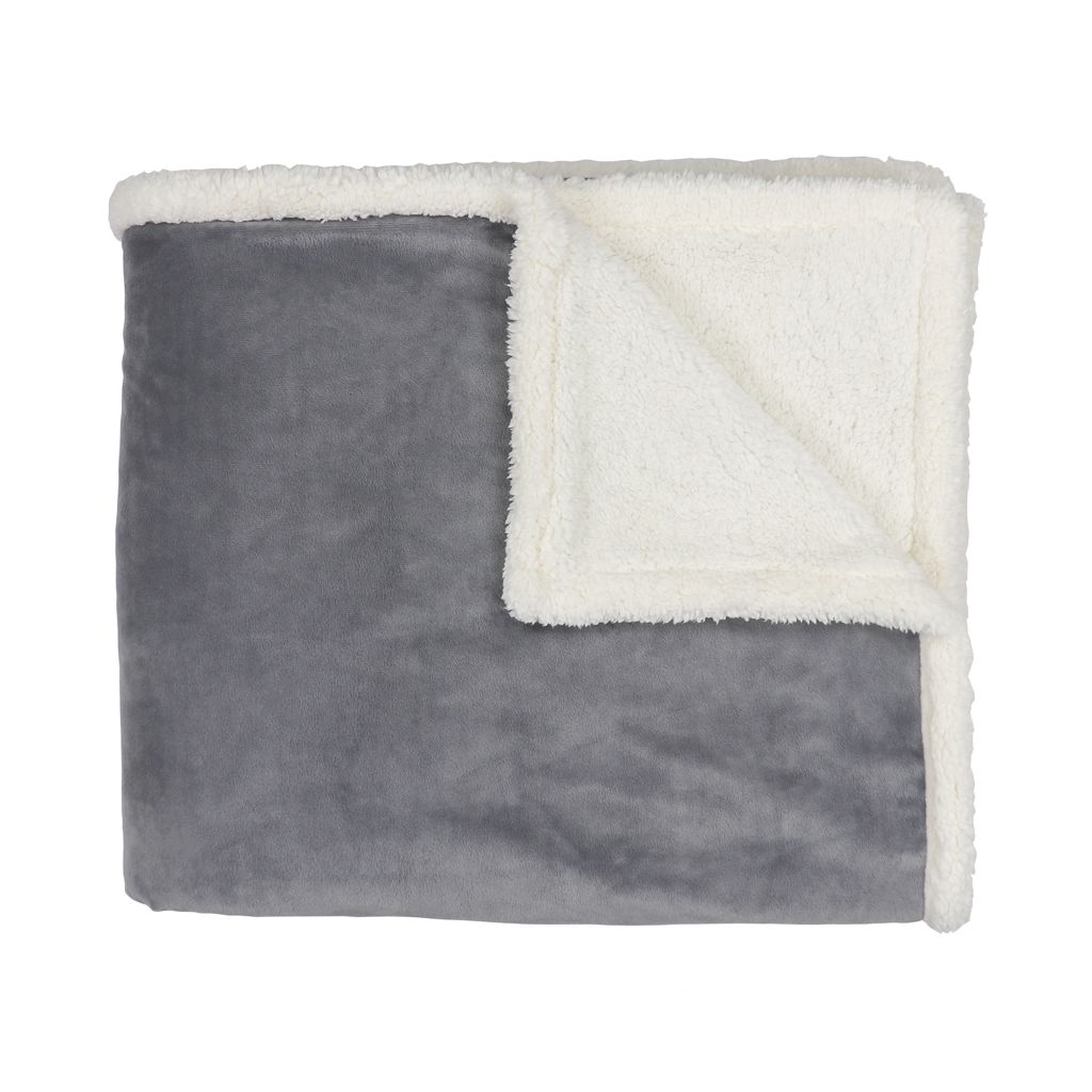 48-Hour Zusa Charcoal/Ivory Oversized Sherpa ZZZs Blanket