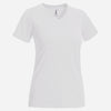 Expert Women's White Short Sleeve Natural Feel Jersey V-Neck