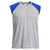 Expert Men's Heather Grey/Royal Sleeveless Colorblock Natural Feel Training Tee