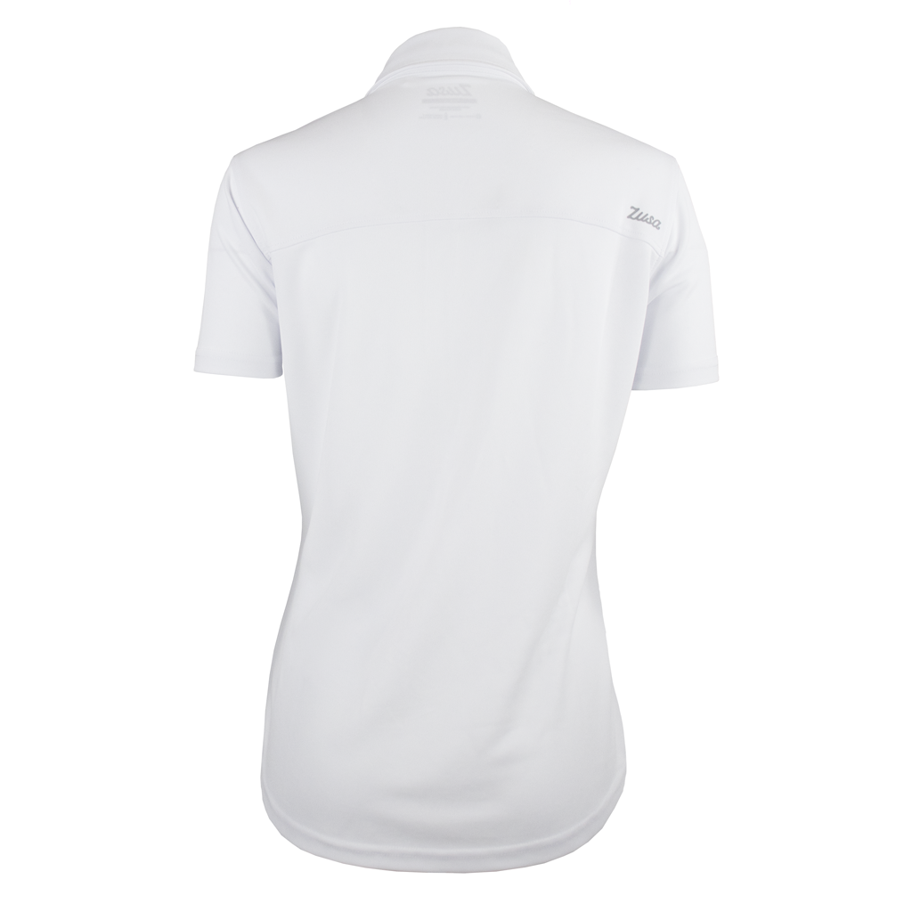 Zusa Women's White Everyday Pique Polo