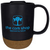 Gold Bond Inc Black 14 oz Ceramic Cork Bottom Mug