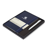 Moleskine Navy Blue Large Notebook and GO Pen Gift Set