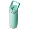 YETI Seafoam Rambler 18 oz Water Bottle W/ Color Matching Straw Cap