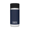 YETI Navy Rambler 12 oz Bottle with Hotshot Cap