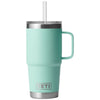 YETI Seafoam Rambler 25 oz Mug W/Straw Lid